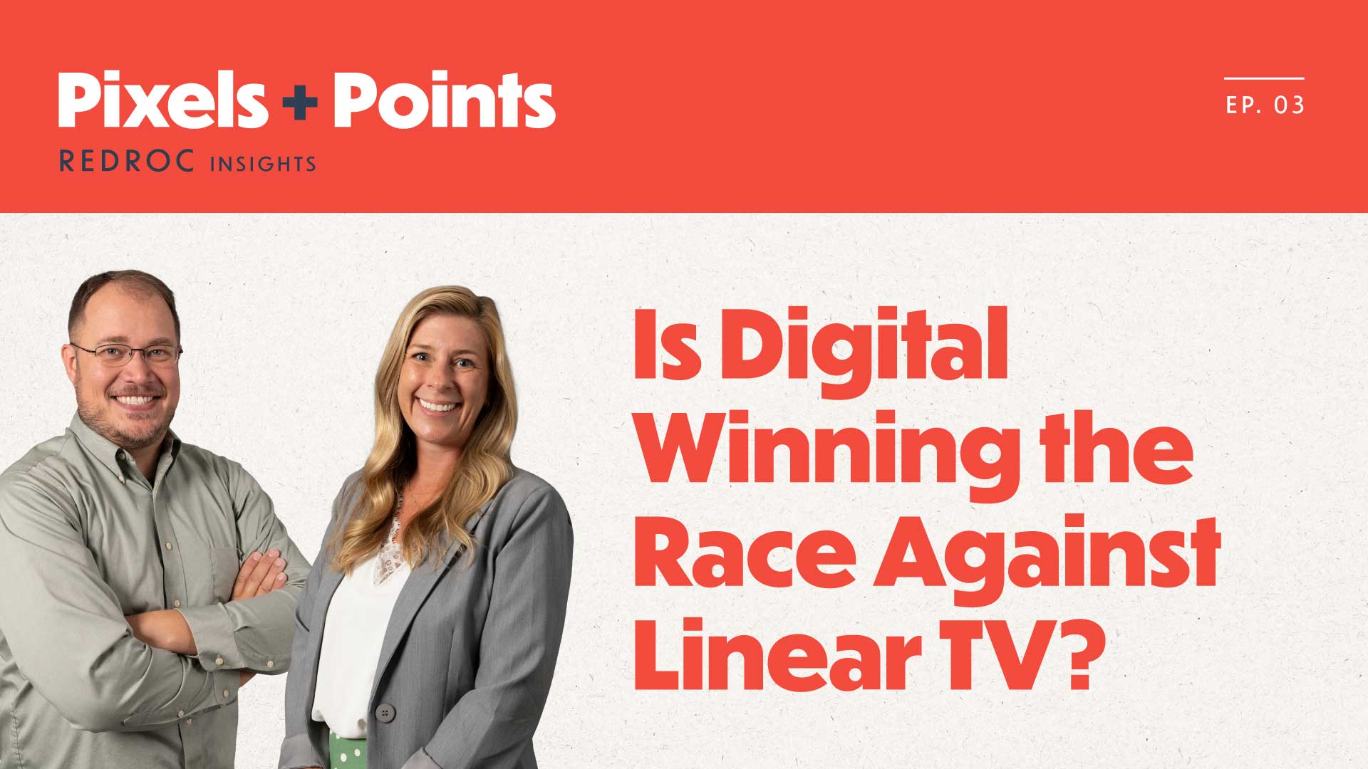 Pixels + Points cover image featuring Matt and Susie from Redroc
